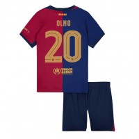 Dětský fotbalový dres Barcelona Dani Olmo #20 2024-25 Domácí Krátký Rukáv (+ trenýrky)